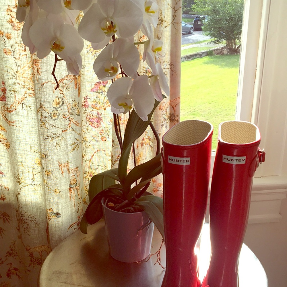 Ruby Red Hunter Rainboots!  US size 7